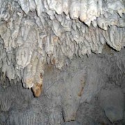 Beautiful stalactite formations can be seen throughout the caves