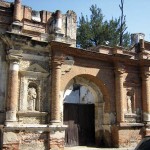 Façade of Church of San Sebastián reveals brick structure