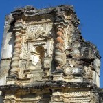 Elaborate detail and spiral columns of Church of Candelaria