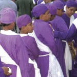 Youths get ready for Holy Thursday procession in Izalco, 2009 by Lena Johannessen