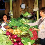 Irma and Alma at Irma’s stall in the mercado