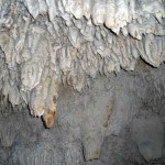 Beautiful stalactite formations can be seen throughout the caves