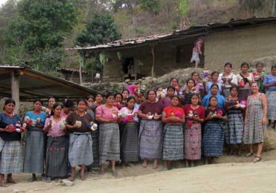 The women show their latest creations (the author is in the front on the right)