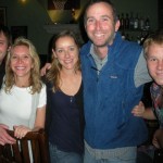 Zac, Sue from New York, Kate & Billy Burns (co-owner), and Ben, a regula