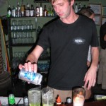 Mixing margaritas on his last night at Monoloco