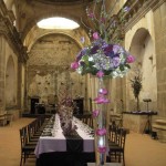 Wedding banquet inside Capuchinas ruins