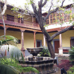 Courtyard of municipal building in San Cristóbal de La Laguna, Tenerife, resembles colonial structures in La Antigua Guatemala.
