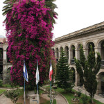 The front gardens of Quetzaltenango’s Municipal Palace by Harry Díaz