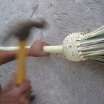 Before the brooms make it to market to be sold, numerous labor-intensive steps are involved.