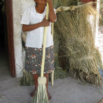 Before the brooms make it to market to be sold, numerous labor-intensive steps are involved.