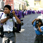 6-year-old Marta captures images during Holy Week