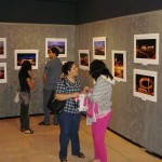 Visitors to exhibit