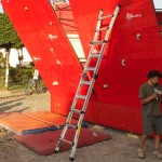 Getting ready for the Antigua Boulder Challenge (photo by Rudy A. Girón)