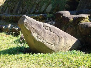 Stone carving at  Tak’alik Ab’aj