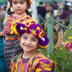 Girls dressed in typical clothing for the Feast of Our Lady of Guadalupe in Antigua Guatemala (photo by Cesar Tian)