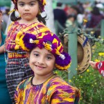 Girls dressed in typical clothing for the Feast of Our Lady of Guadalupe in Antigua Guatemala (photo by Cesar Tian)