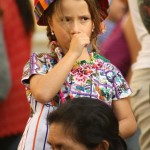 Girl dressed in typical clothing for the Feast of Our Lady of Guadalupe in Antigua Guatemala (photo by Luis Toribio)