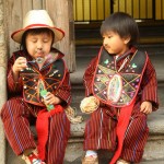 Boys dressed in typical clothing for the Feast of Our Lady of Guadalupe in Antigua Guatemala (photo by Luis Toribio)