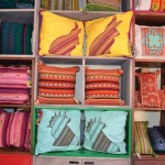 Colorful throw pillows of Tribu