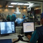 Monitor shows electrodes in observation room. (photos: Lori Shea)