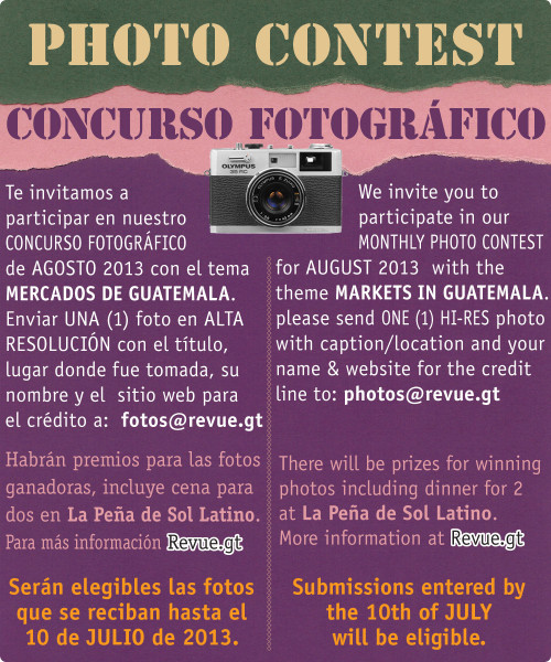 REVUE’s August 2013 Photo Contest: Markets in Guatemala