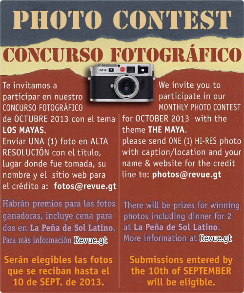 REVUE’s October 2013 Photo Contest: The Maya