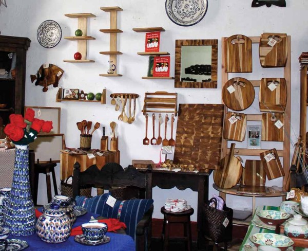 A small sampling of handmade items from one of the many showrooms in Casa de los Gigantes