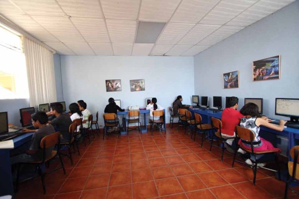Students at work in one of the three computer labs