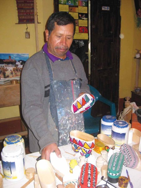 García at work in his studio