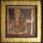 Ancient Greek goddess Pallas Athena—print of Gustav Klimt original, gold-enhanced by Thompson