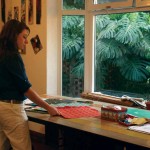 Leslie Nanne at work in her studio