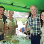 Guatemala City Mayor Alvaro Arzú (third from left) learns of the benefits of macadamia