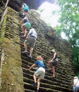 Exploring the Temple Ruins at Topoxte