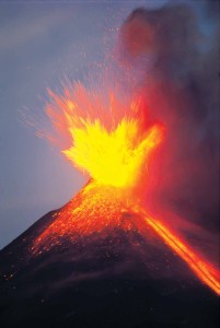 Pacaya volcano eruption
