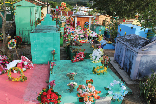 Amalia’s Grandmother’s town, Quezaltepeque, at the cemetary on All Saints Day